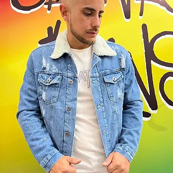 Campera corderito pintada