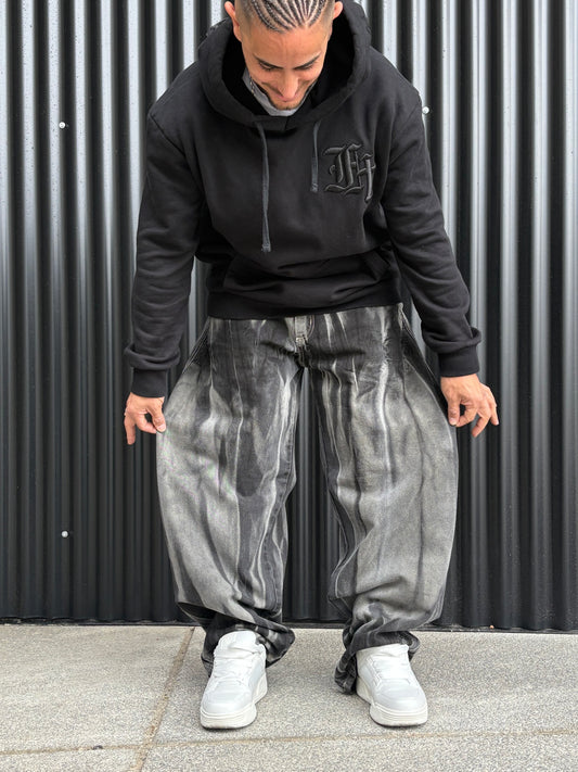 Ultra Baggy Ácid Wash Black