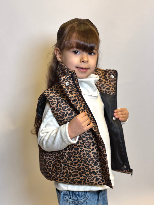 Chaleco animal print beba