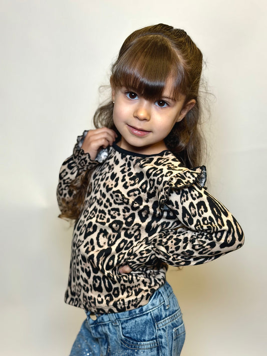 Remera animal print beba