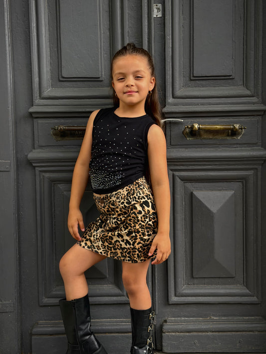 Short Pollera Animal Print