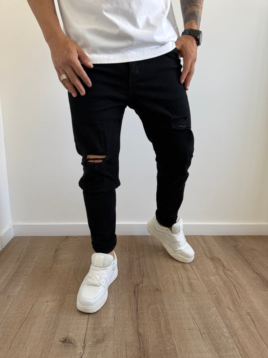 Jean black roturas