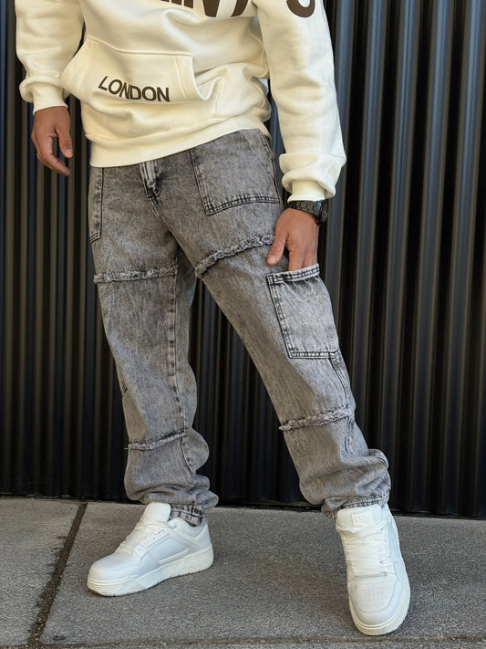 Jean Frayed Gray