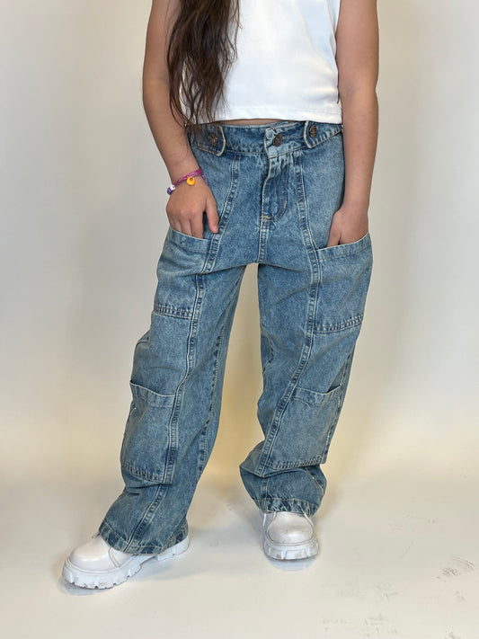 Jean baggy cargo brish