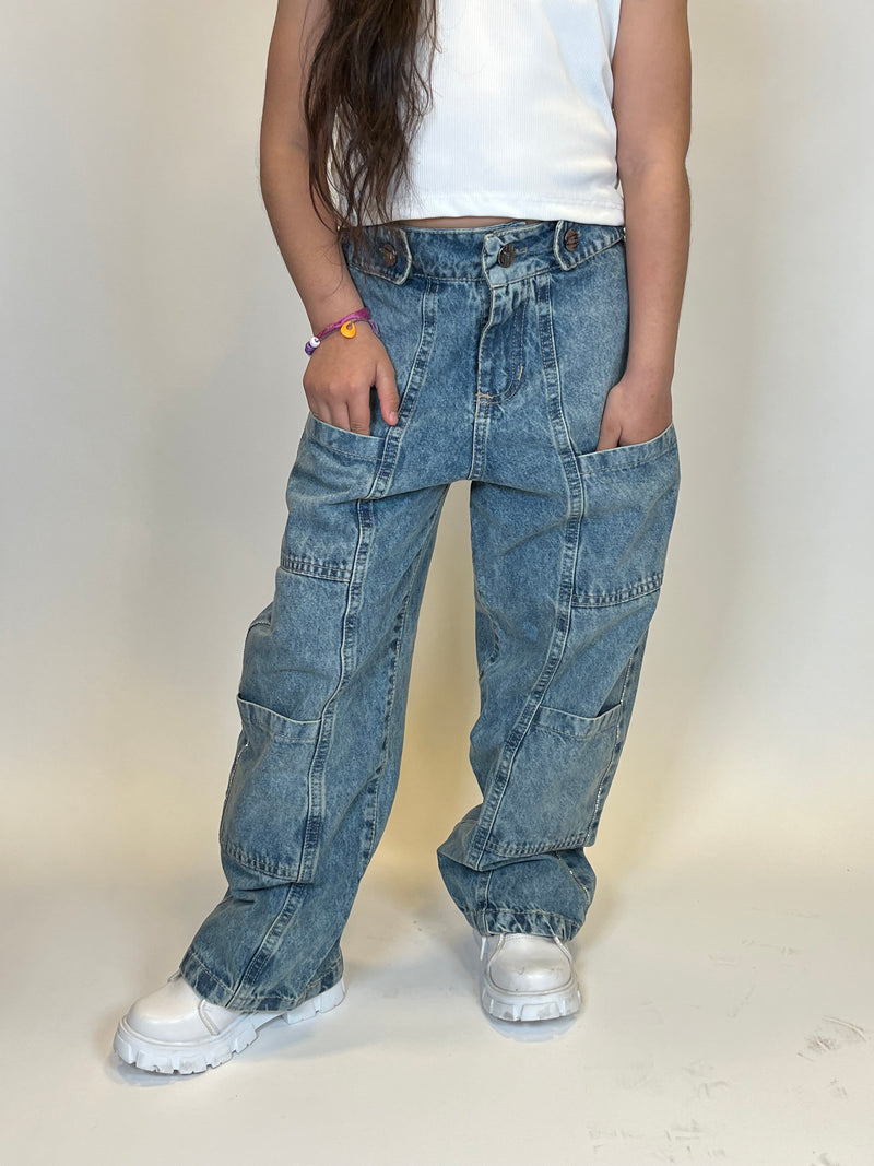 Jean baggy cargo brish