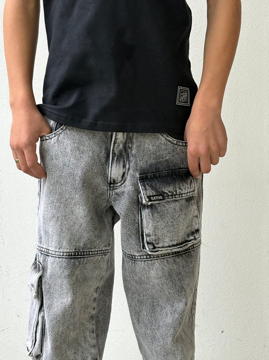 Baggy Cargo Gris