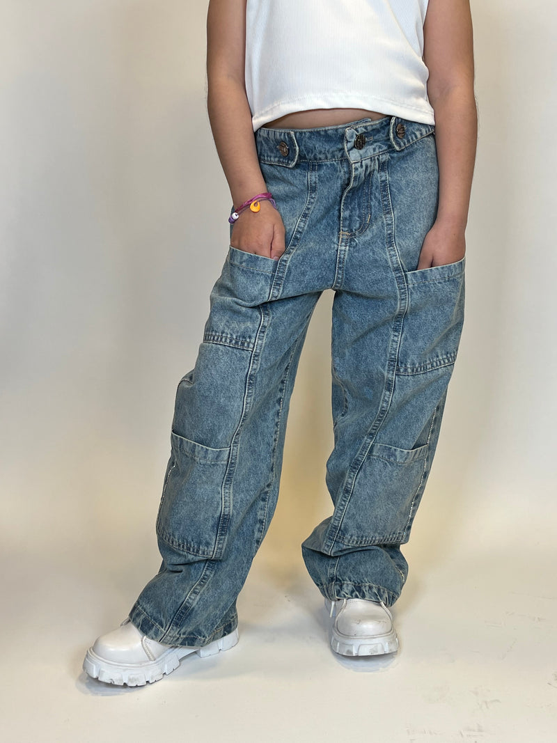 Jean baggy cargo brish