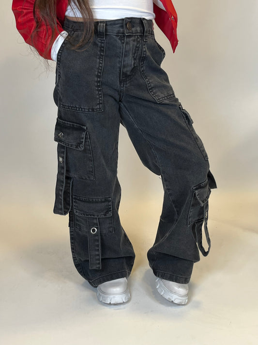 Jean baggy cargo black