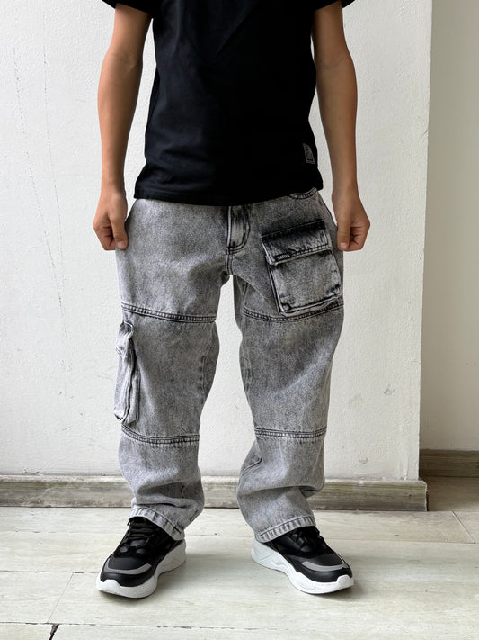 Baggy Cargo Gris
