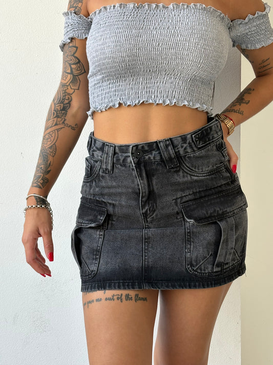 Pollera Cargo Denim