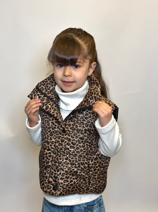 Chaleco animal print beba