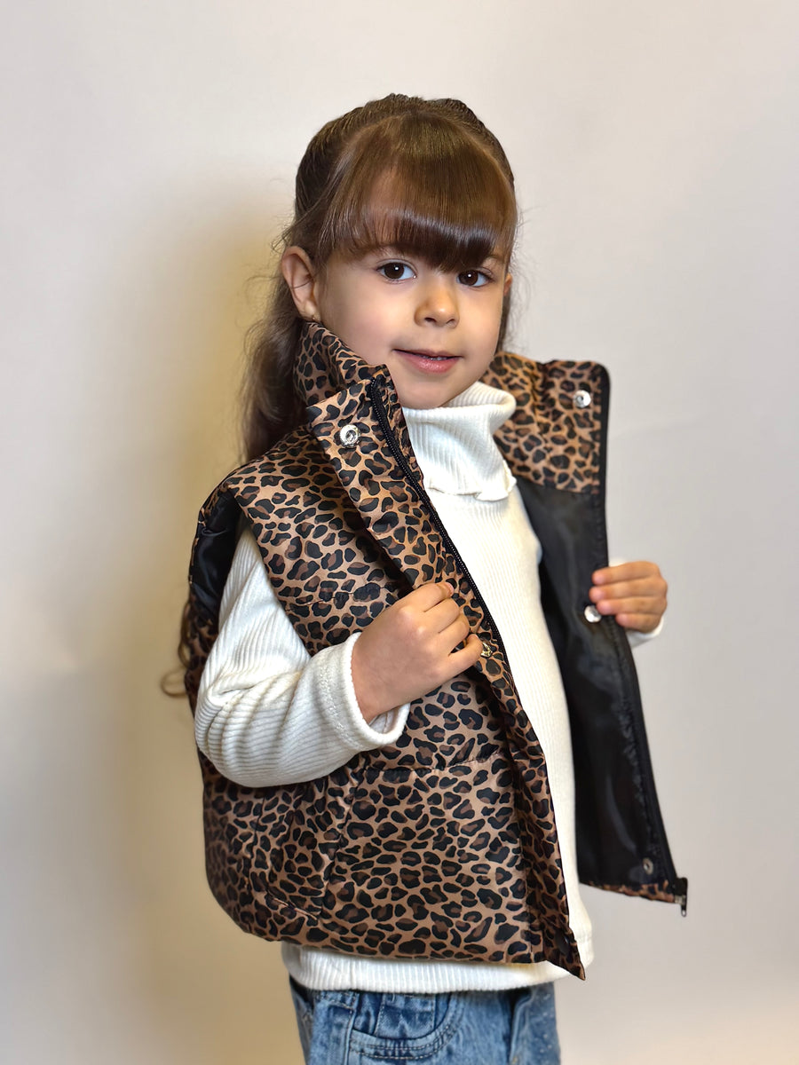 Chaleco animal print beba