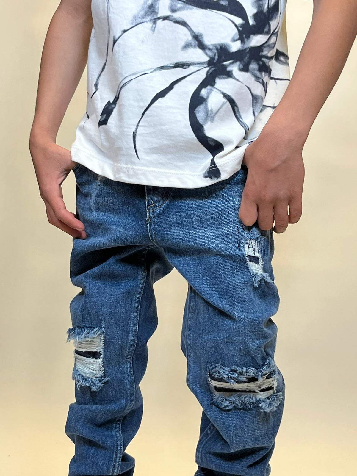 Skinny Blue Patch – Sativa Jeans